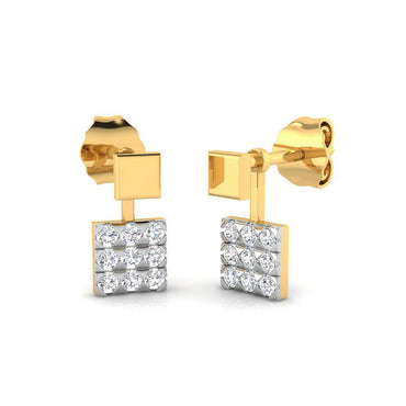 Double Square Nonet Earrings