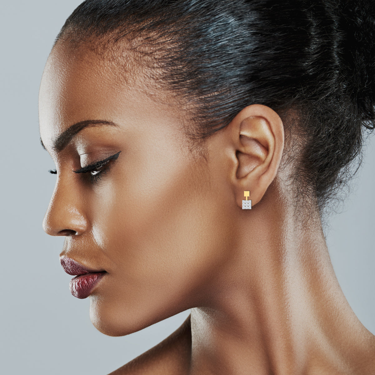 Double Square Nonet Earrings