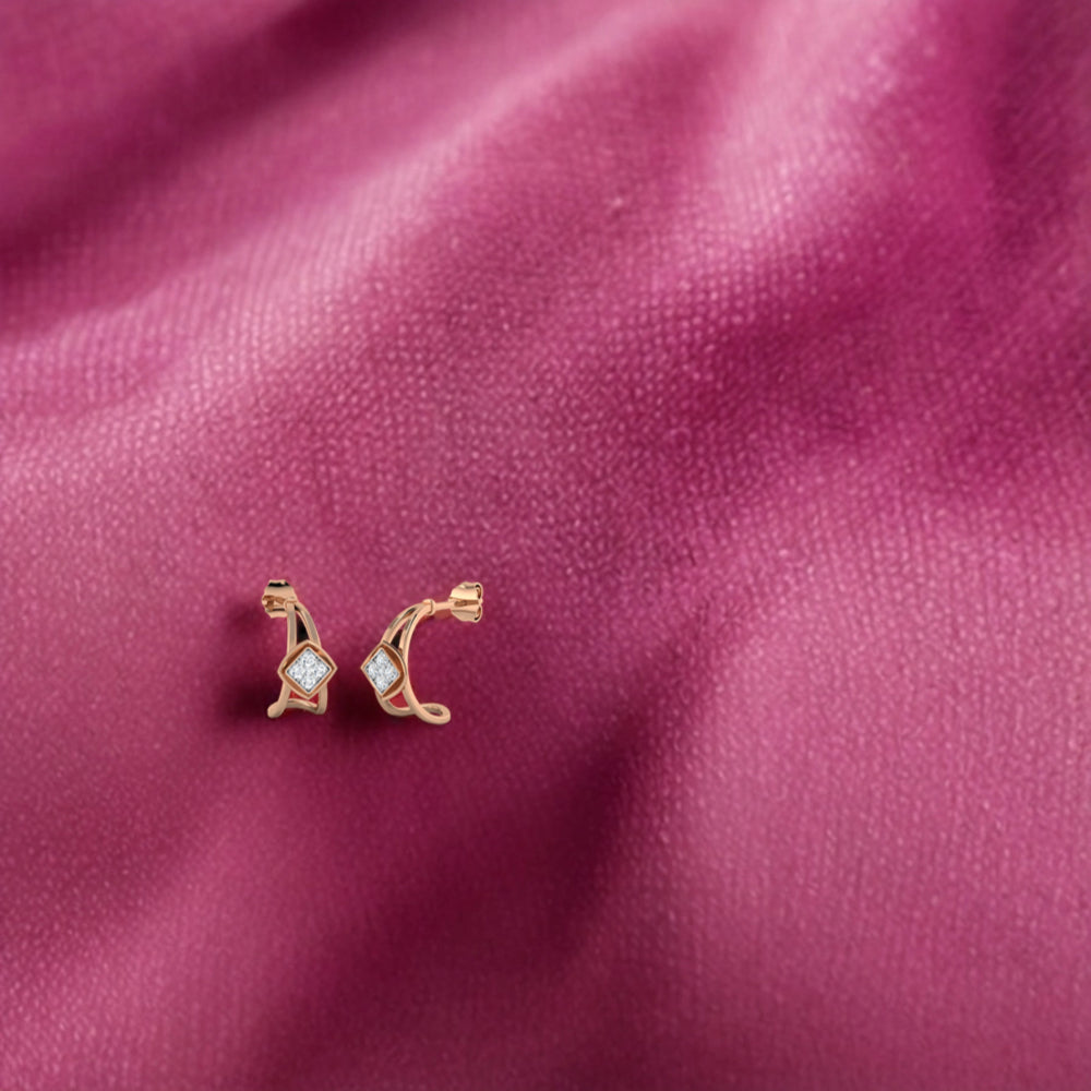 Crescent Diamond Earrings