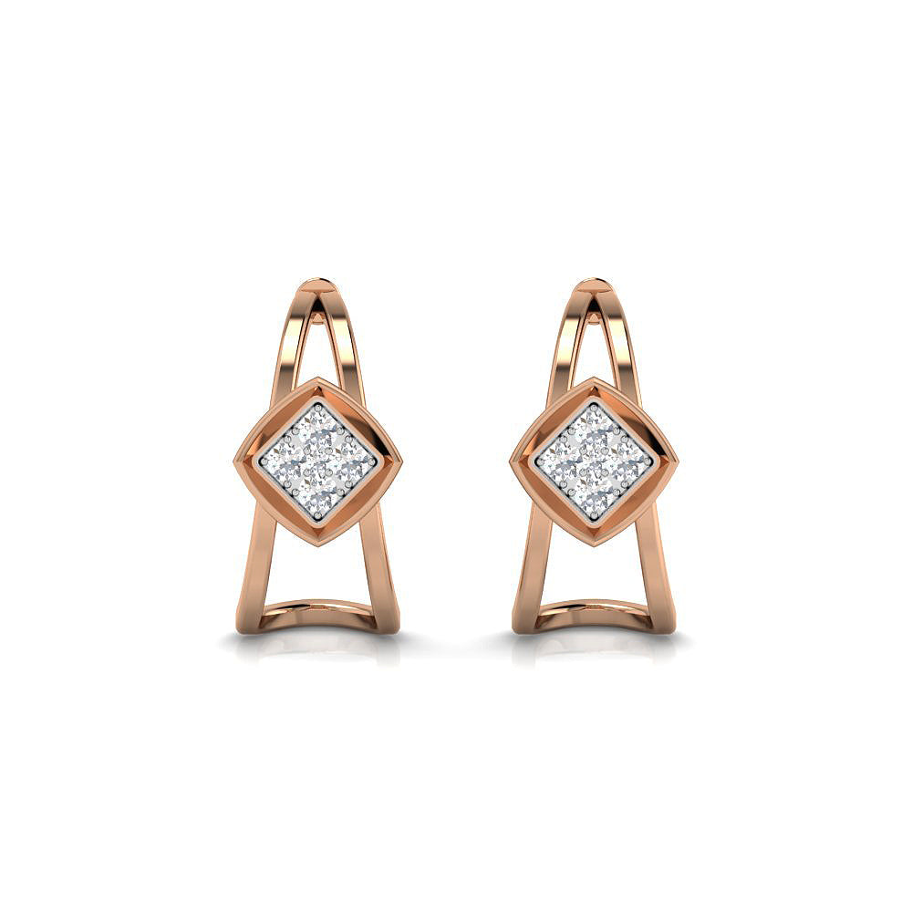 Crescent Diamond Earrings