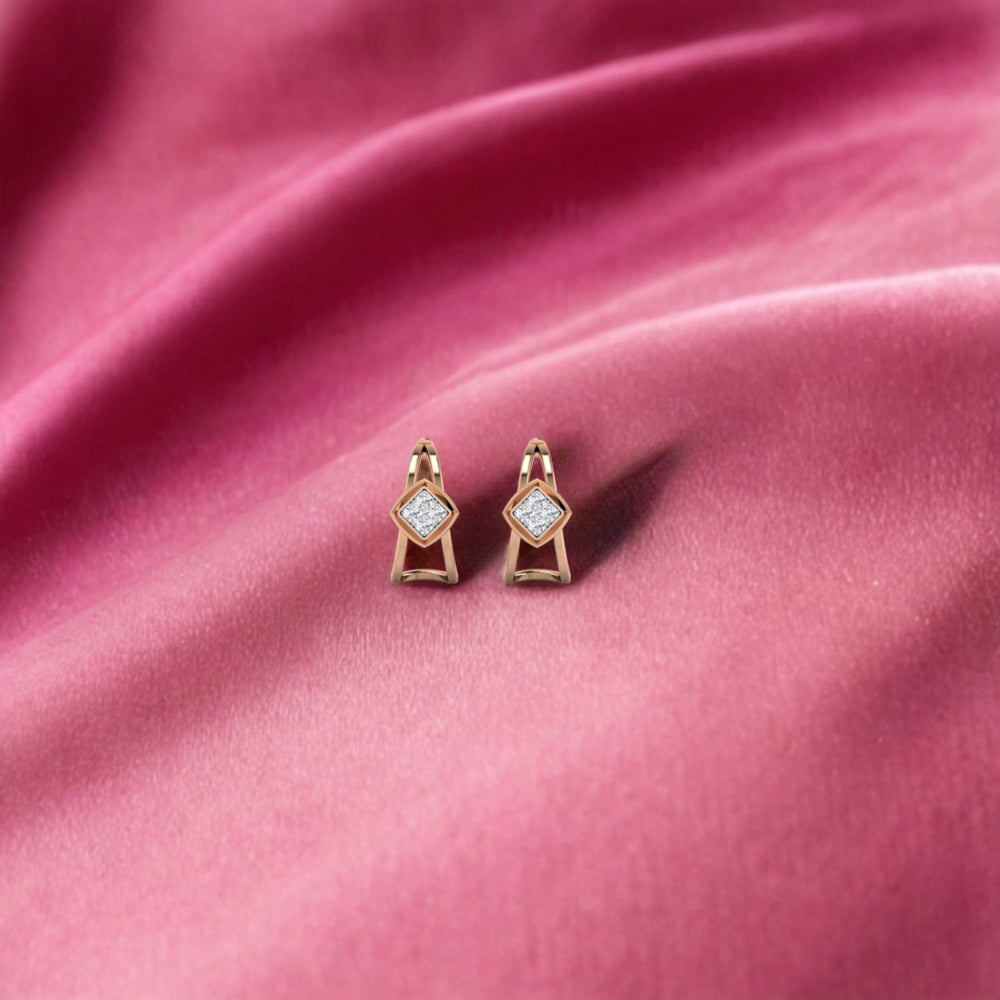 Crescent Diamond Earrings