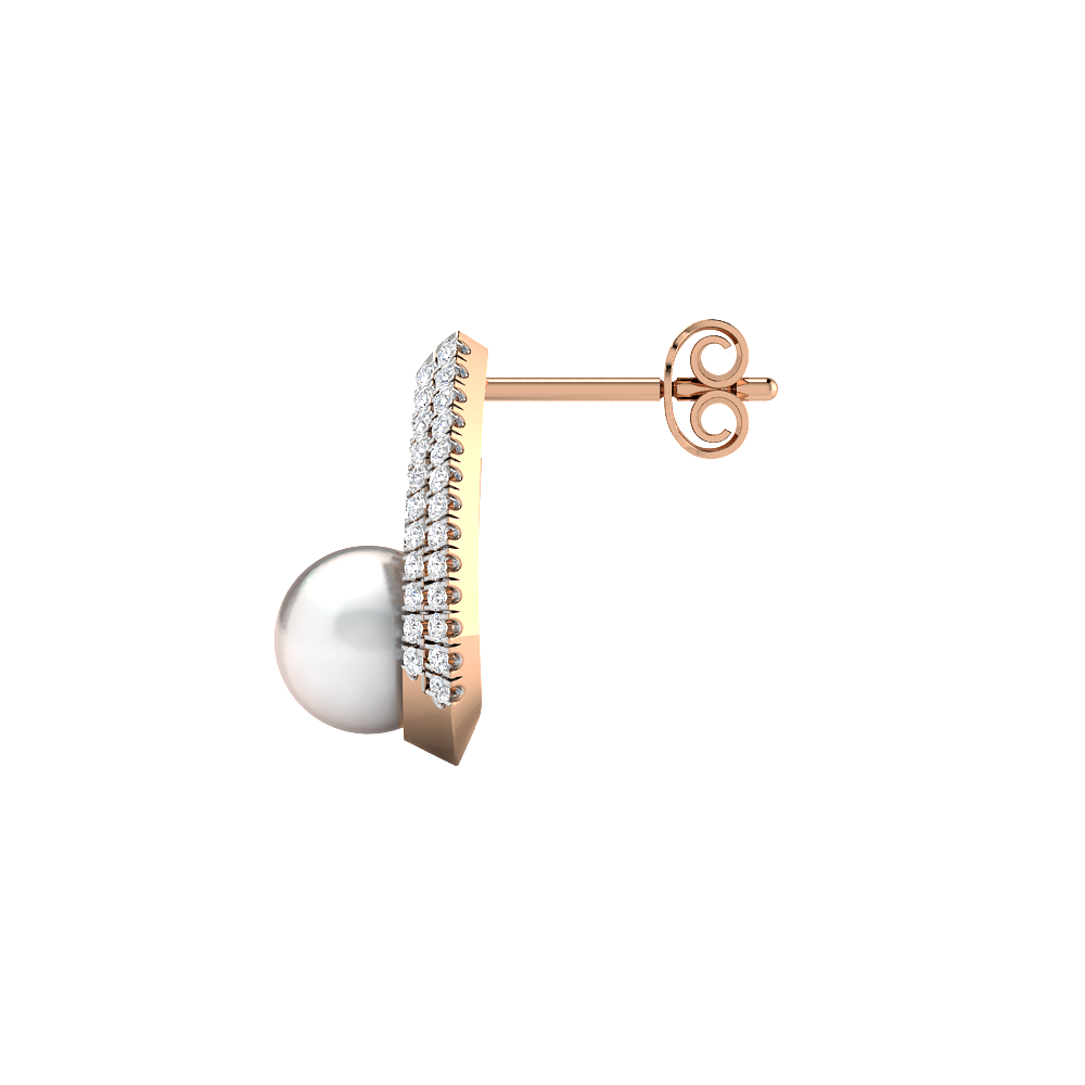 Pear Encased Pearl Earrings