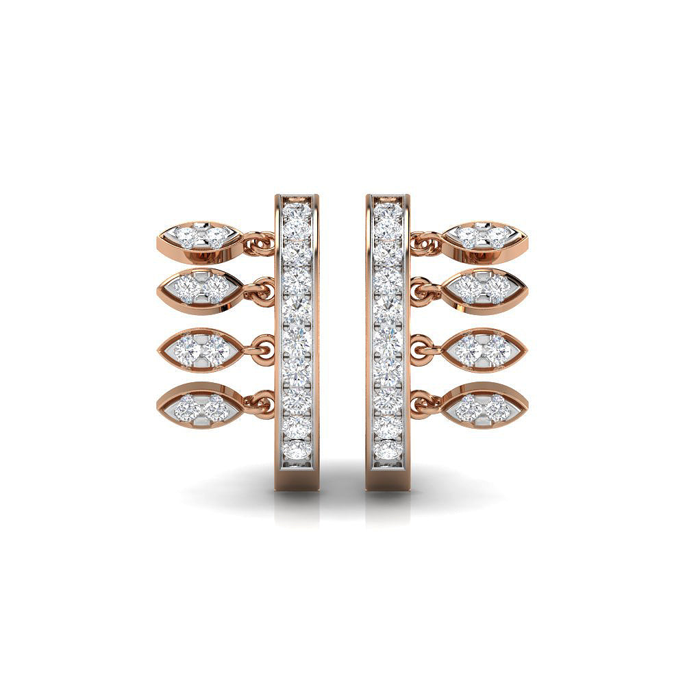 Rimmed Petal Hoops