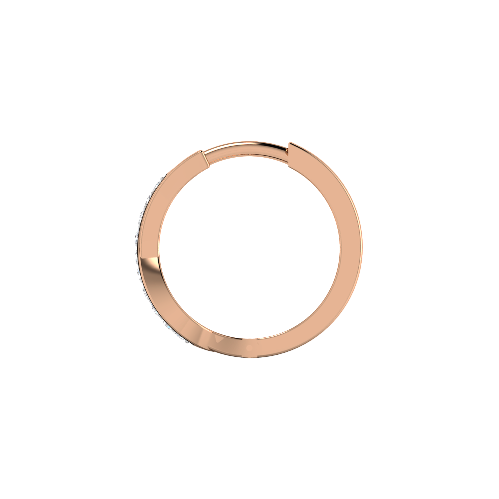 Swirl Diamond Hoops