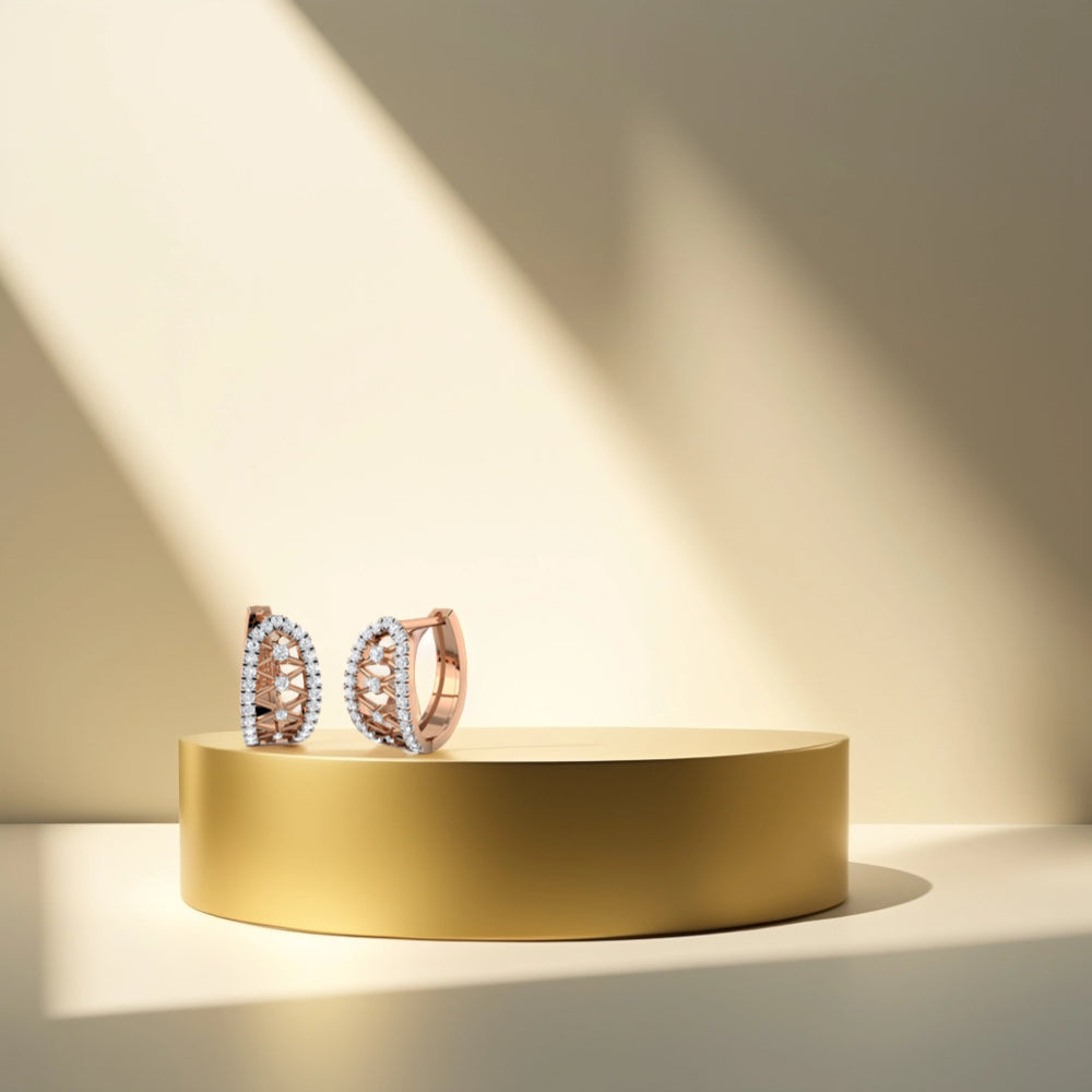 Diamond Lattice Earrings