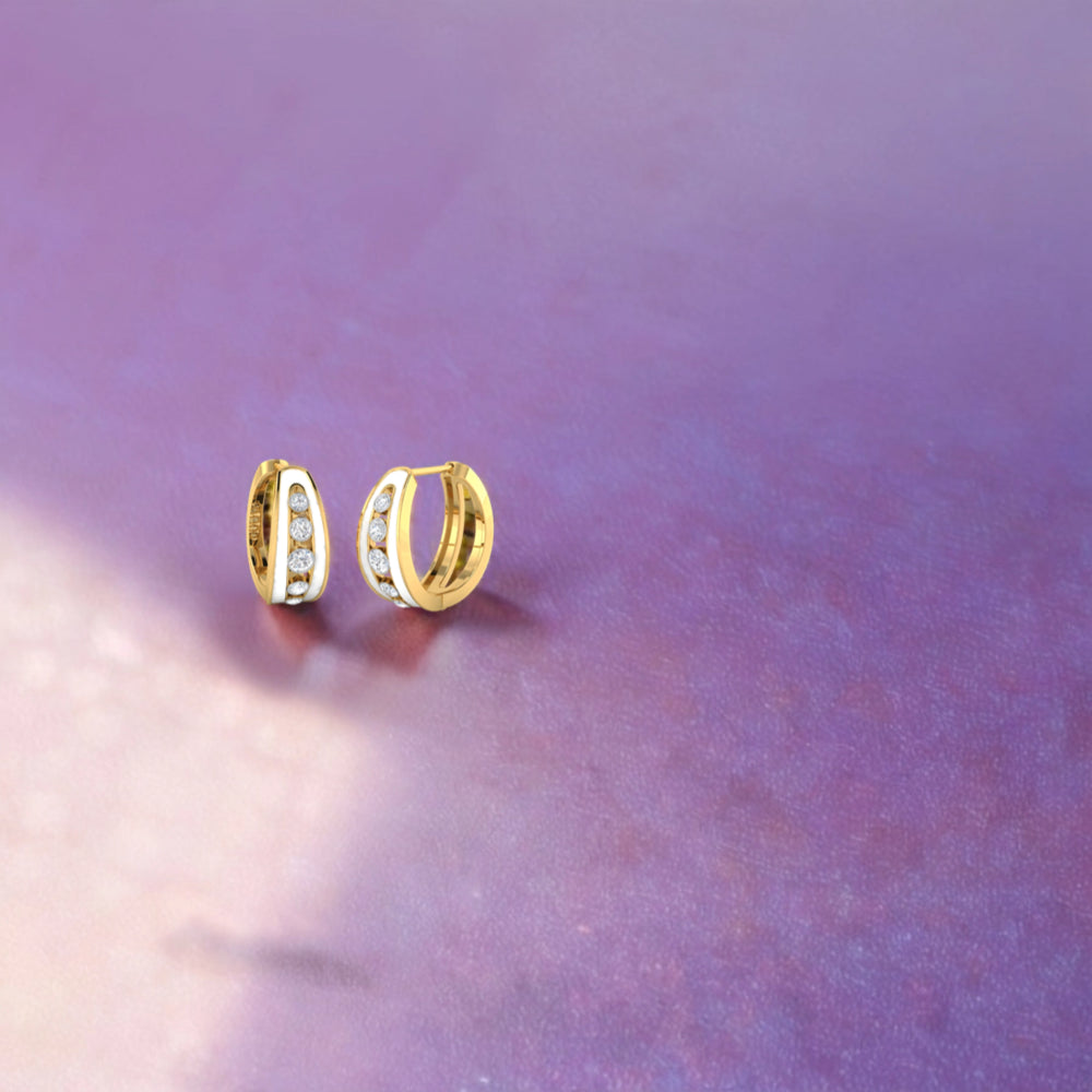 Rectangular Diamond String Earrings