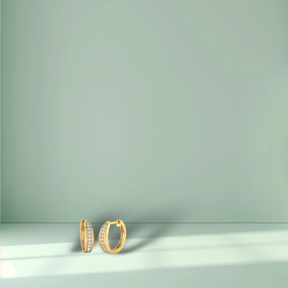Single Row Diamond Hoops