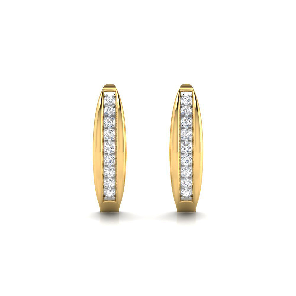 Single Row Diamond Hoops