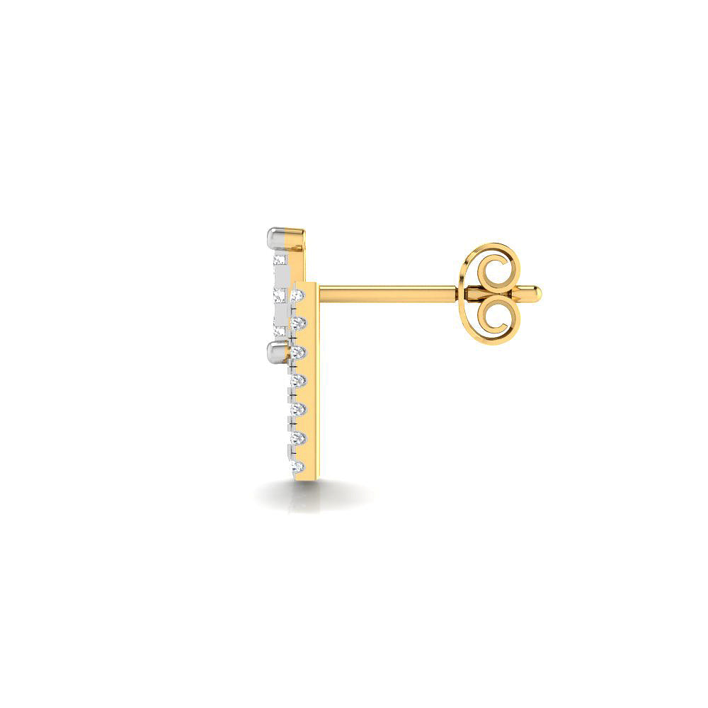Double Square Diamond Earrings