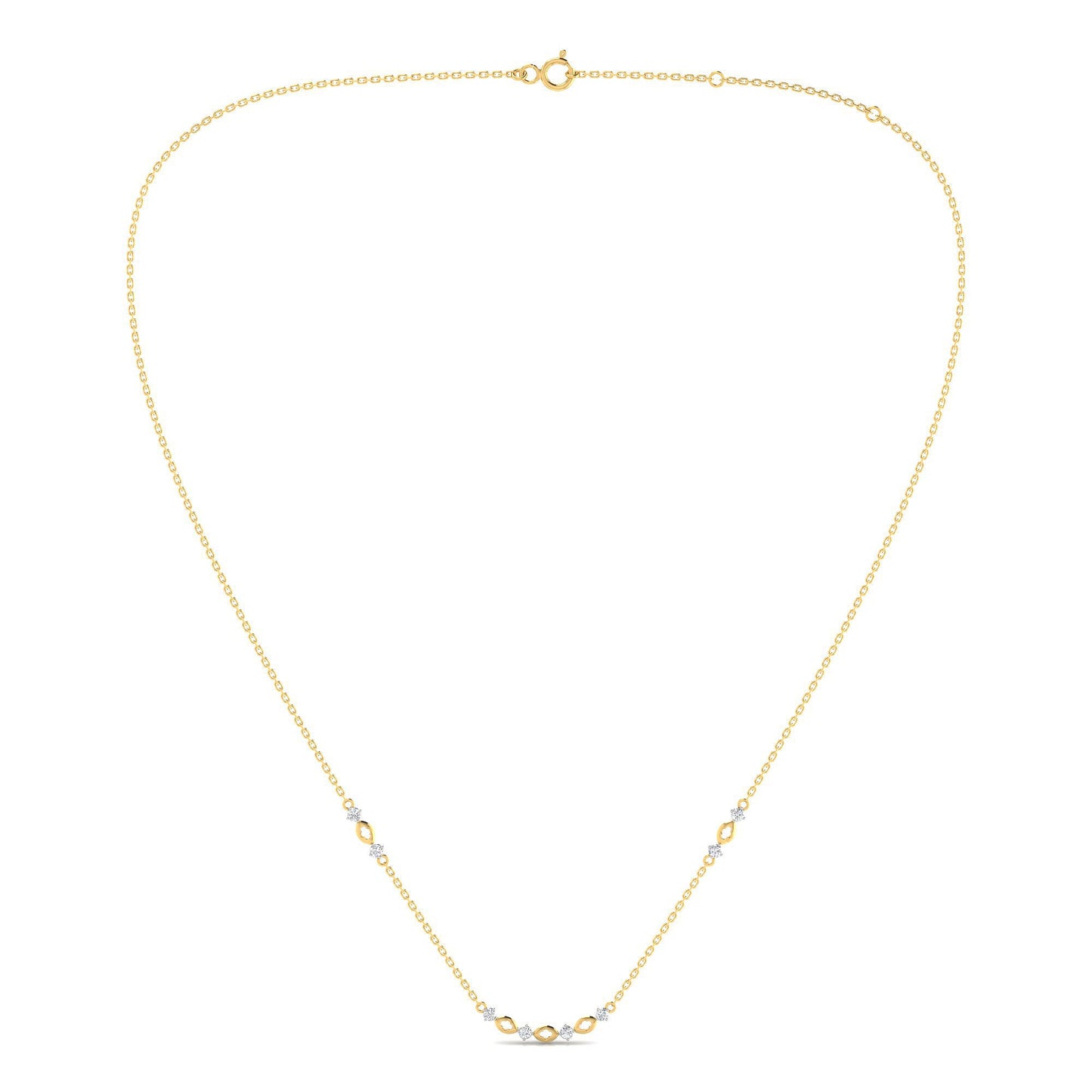Delicate Flower Diamond Necklace