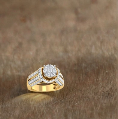 Septet Center Diamond Cluster Ring