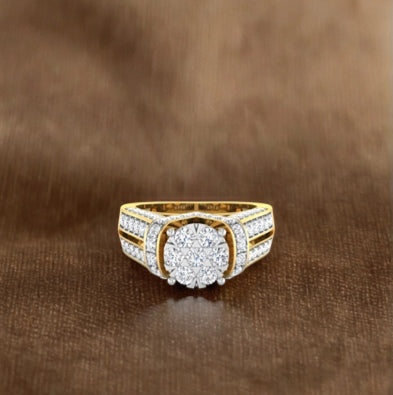 Septet Center Diamond Cluster Ring