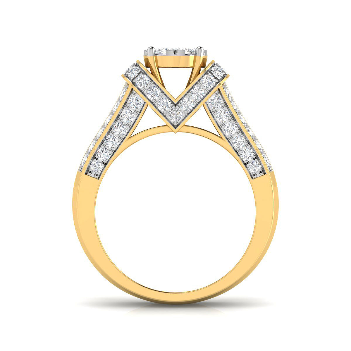 Septet Center Diamond Cluster Ring