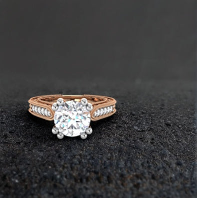 Carved Solitaire Ring