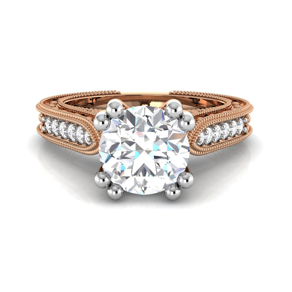 Carved Solitaire Ring