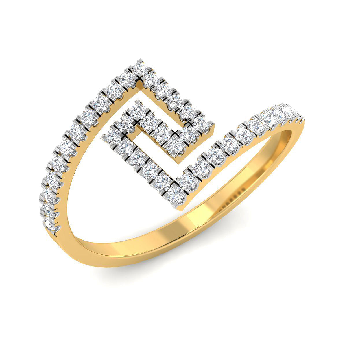 Geometric Diamond Ring