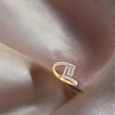 Geometric Diamond Ring