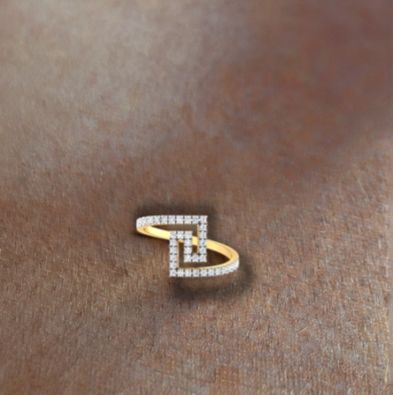 Geometric Diamond Ring