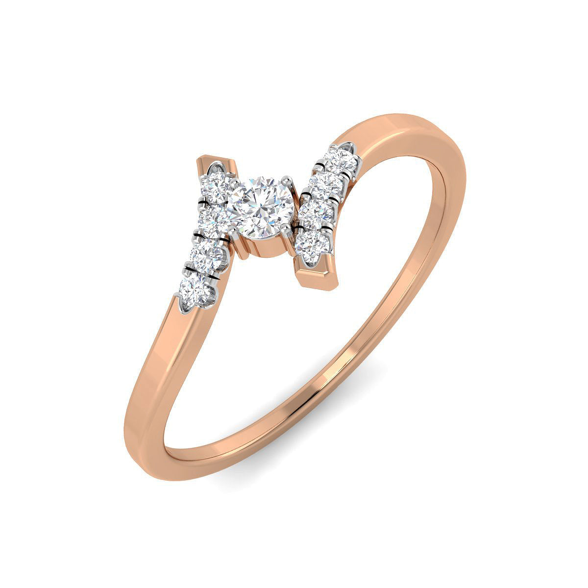Quartet Framed Solitaire Band