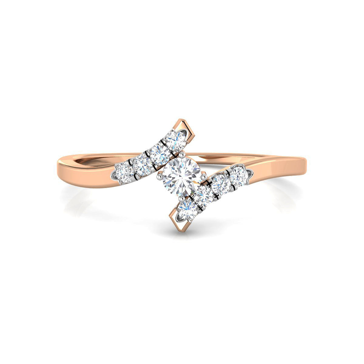 Quartet Framed Solitaire Band