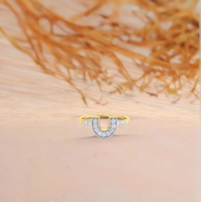 Embellished Horse Shoe Ring