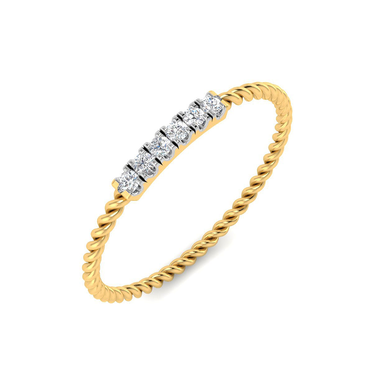 Coiled Diamond Top Ring