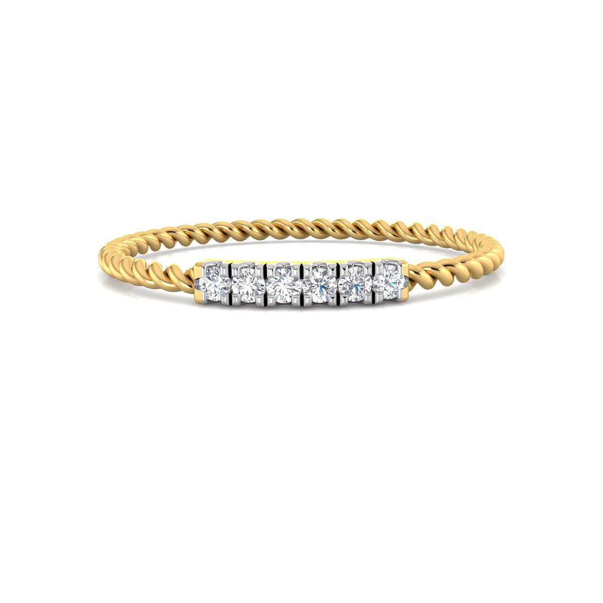 Coiled Diamond Top Ring