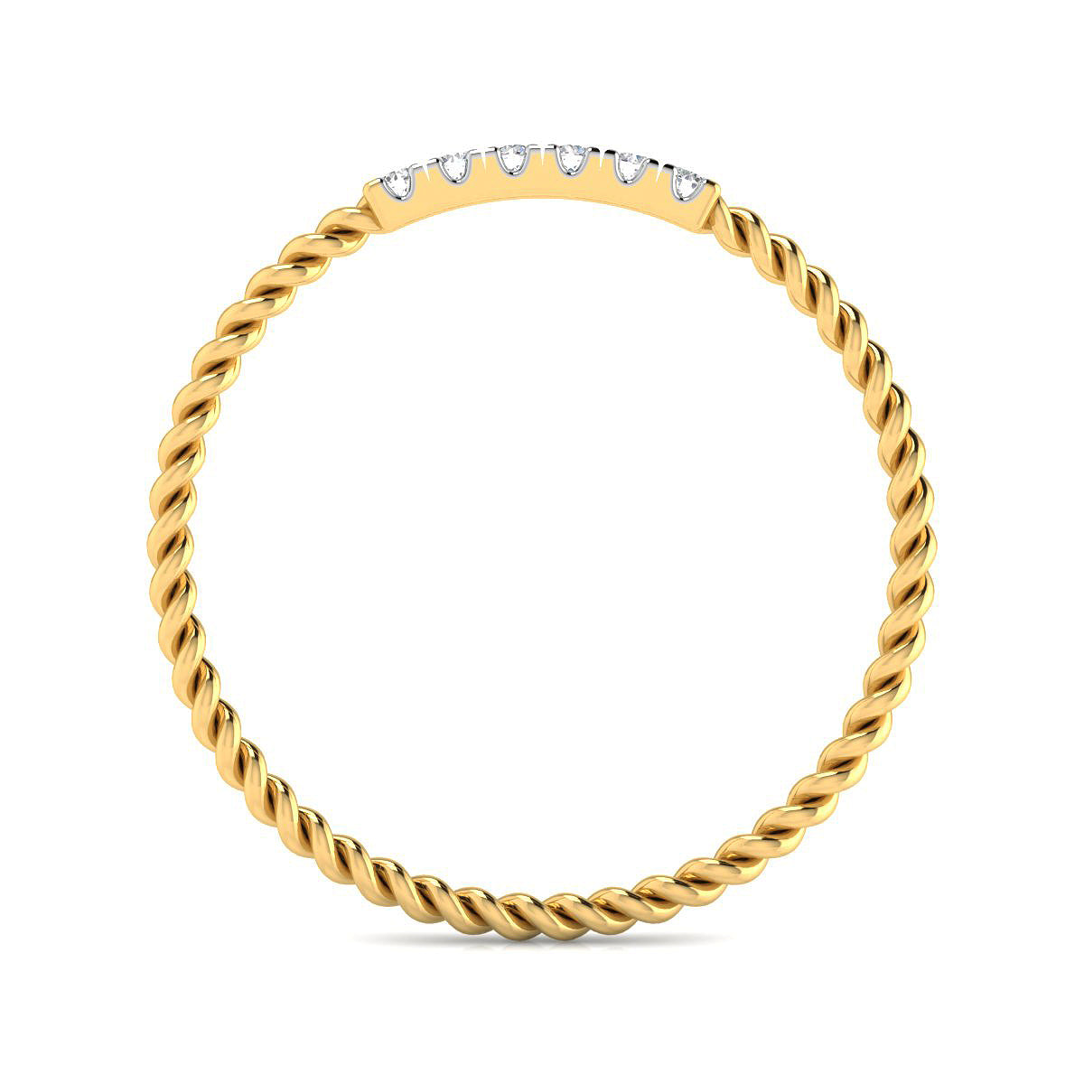 Coiled Diamond Top Ring