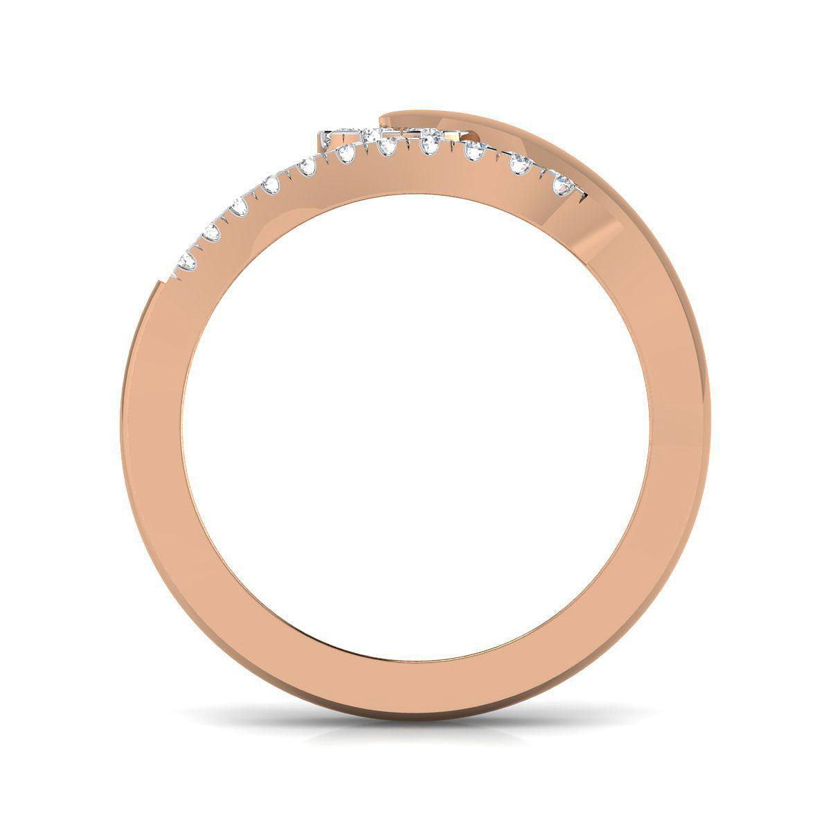 Multi-Layered Overlap Diamond Ring