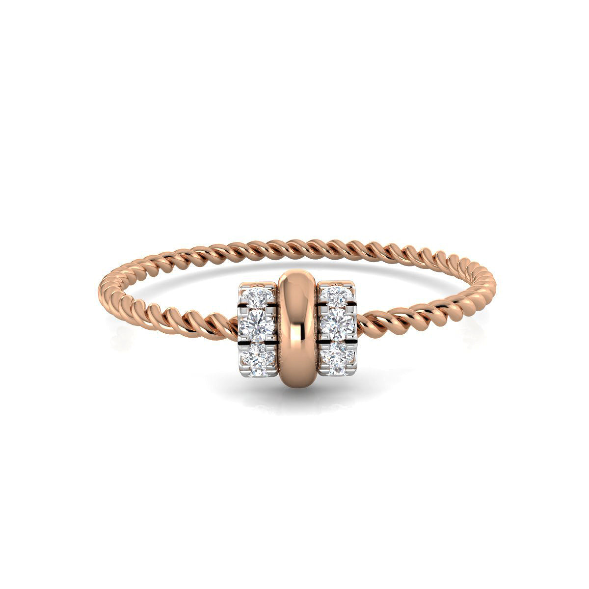 Textured Trio Stackable Ring