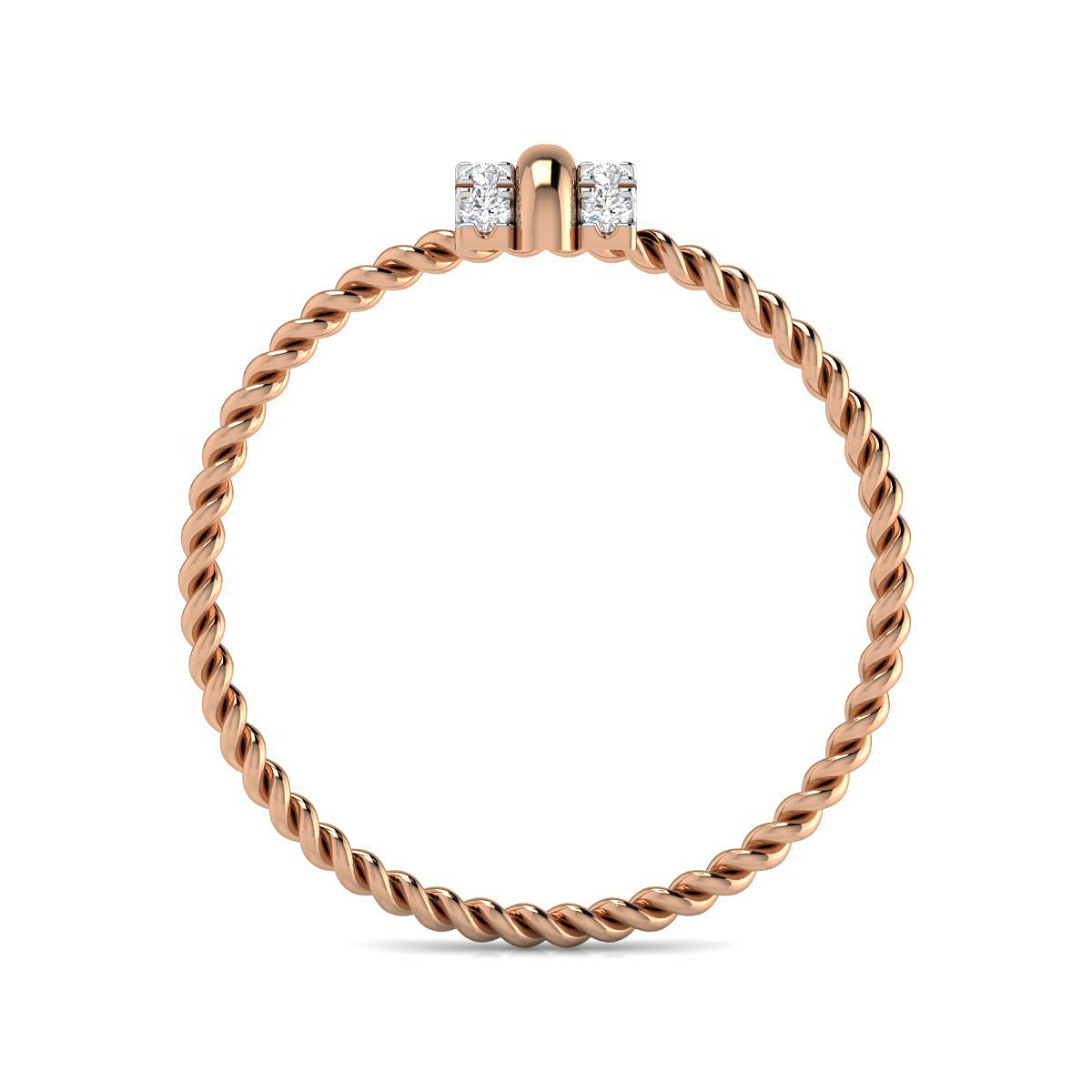 Textured Trio Stackable Ring