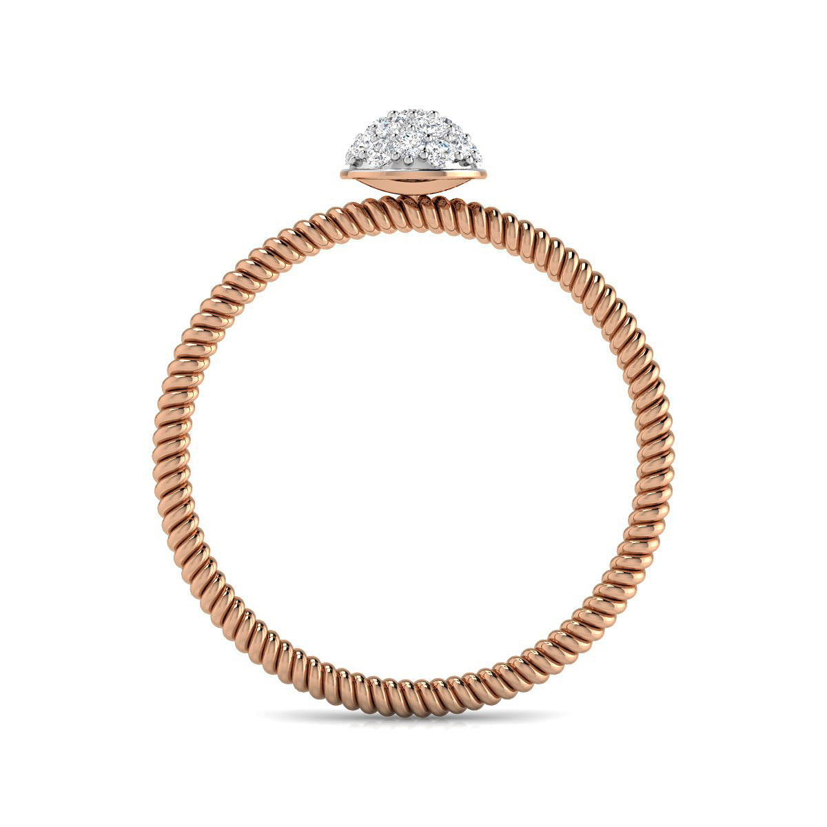 Cluster Top Coiled Ring