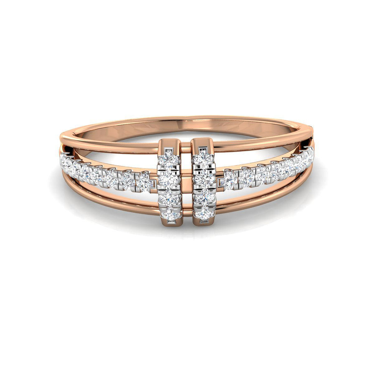 Looped Diamonds Triple Band