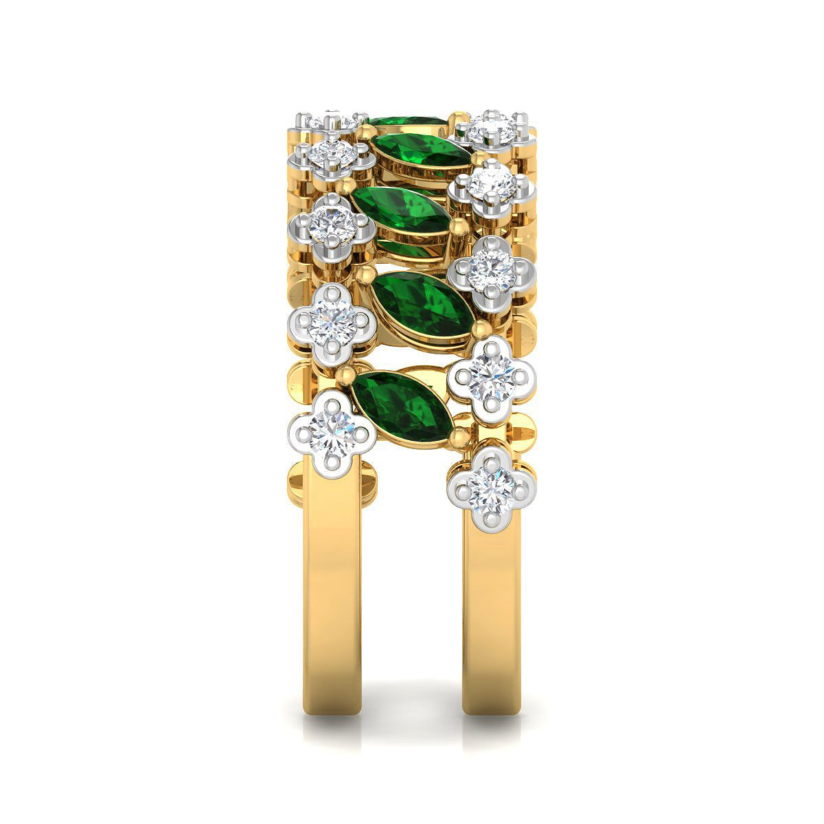 Emeral Marquise Diamond Ring