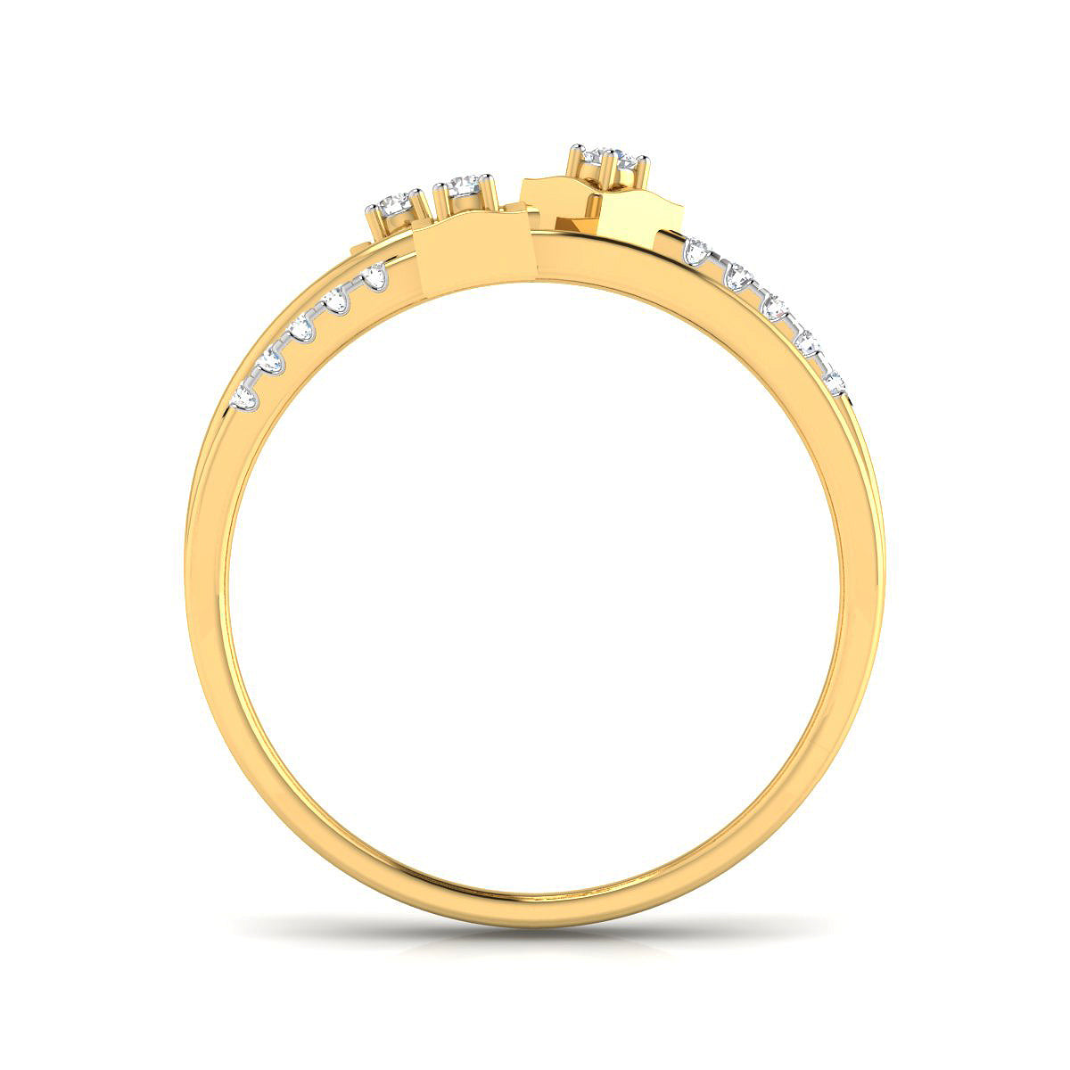 Three Square Diamond Ring