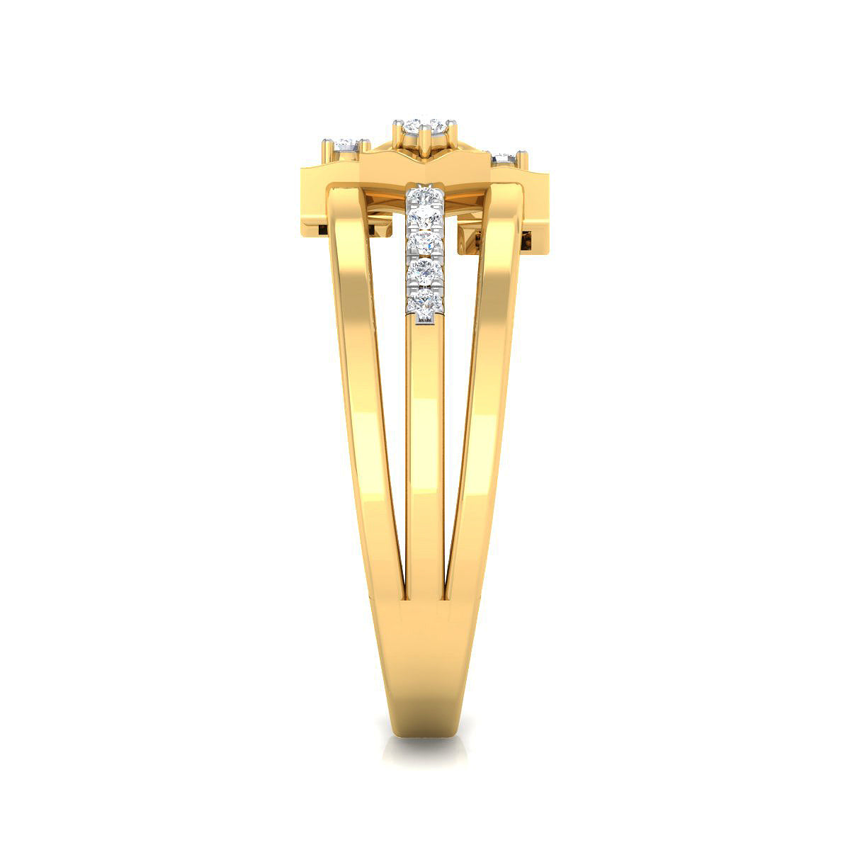 Three Square Diamond Ring