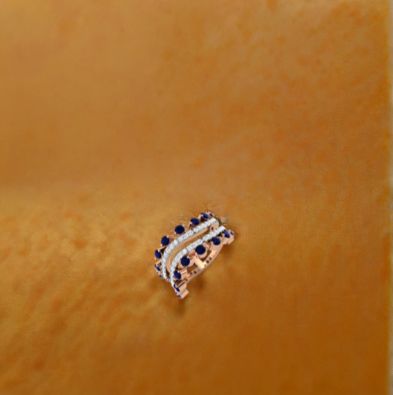 Victorian Sapphire Diamond Layered Ring