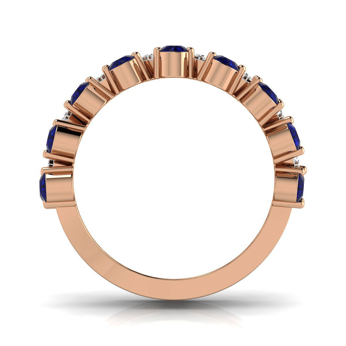 Victorian Sapphire Diamond Layered Ring