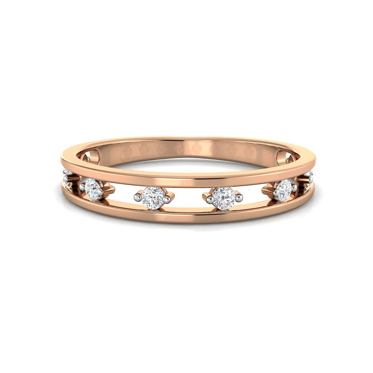 Elegant Diamond Double Band