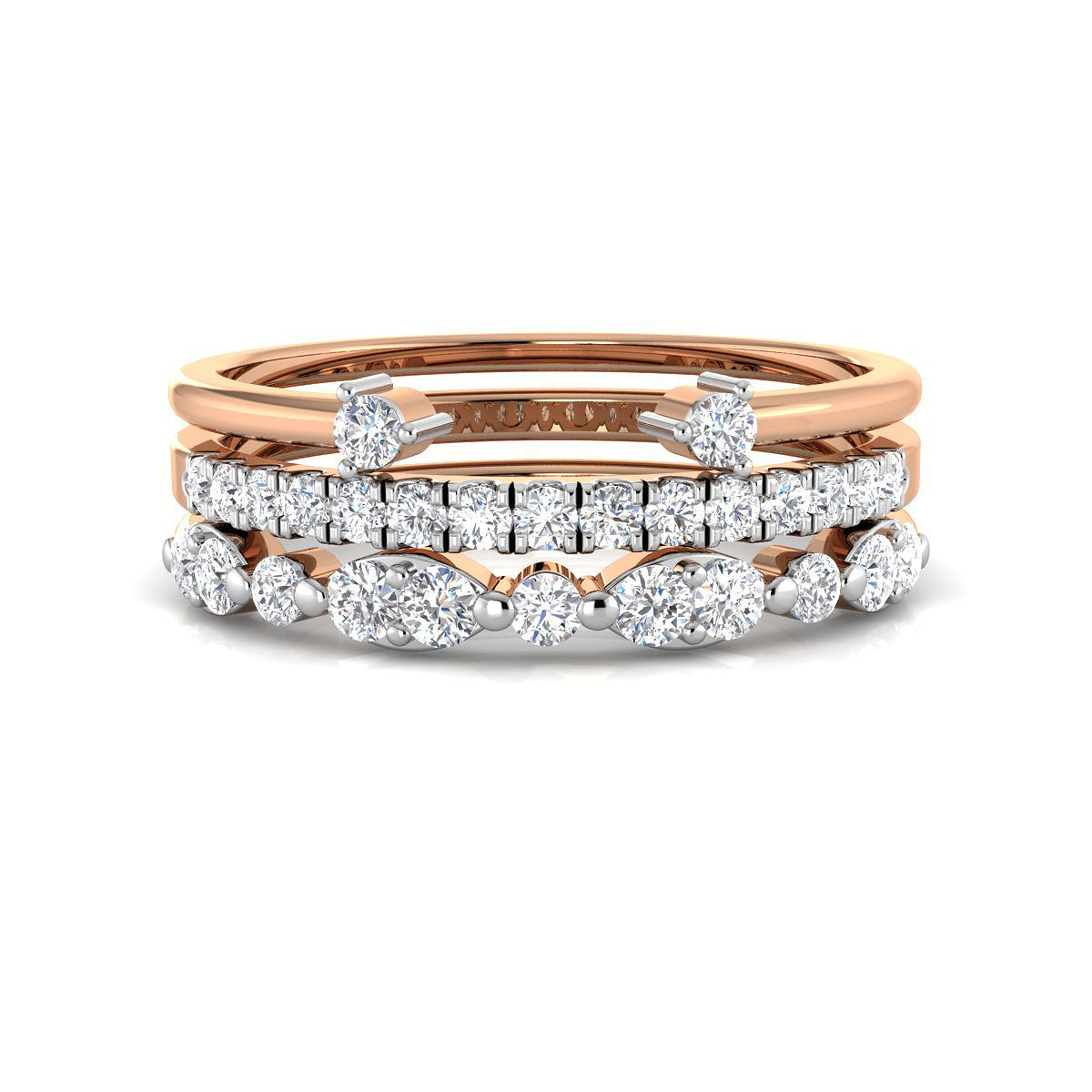 Three Layered Diamond Ring