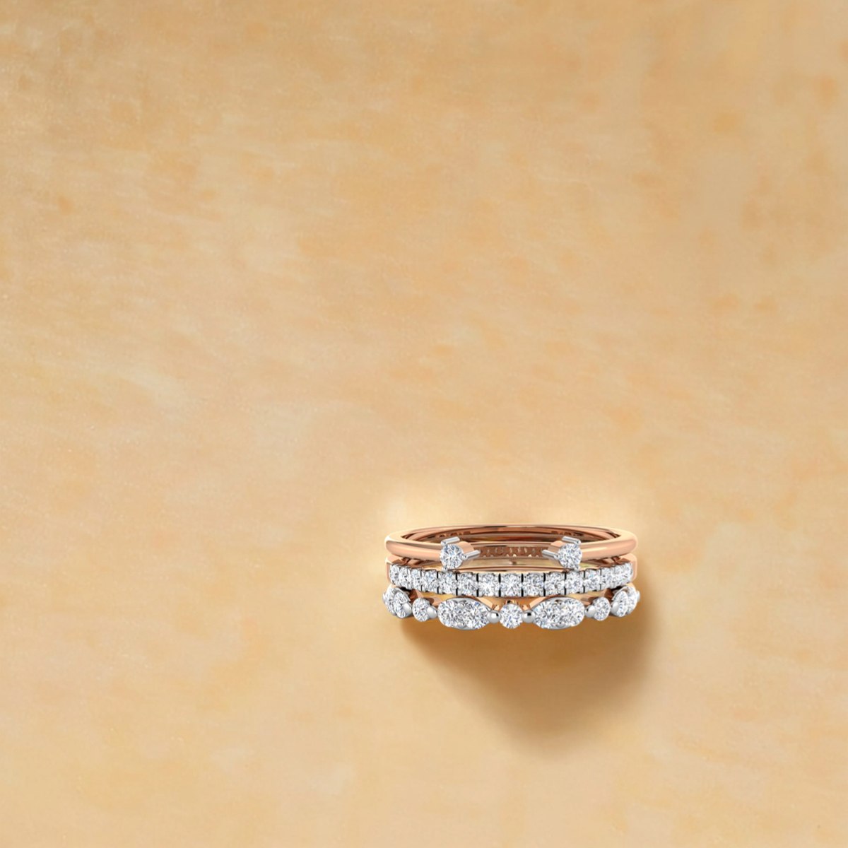 Three Layered Diamond Ring