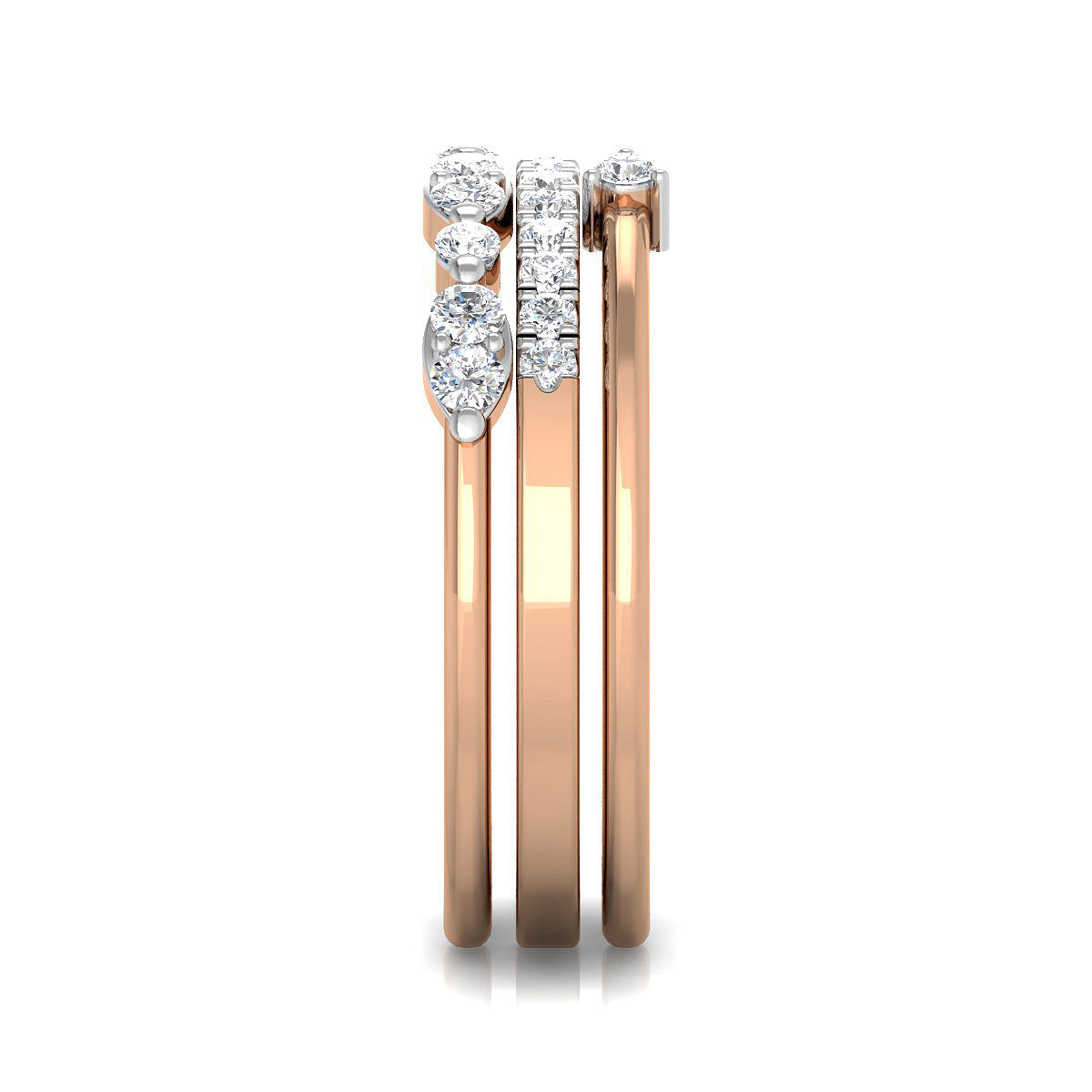 Three Layered Diamond Ring