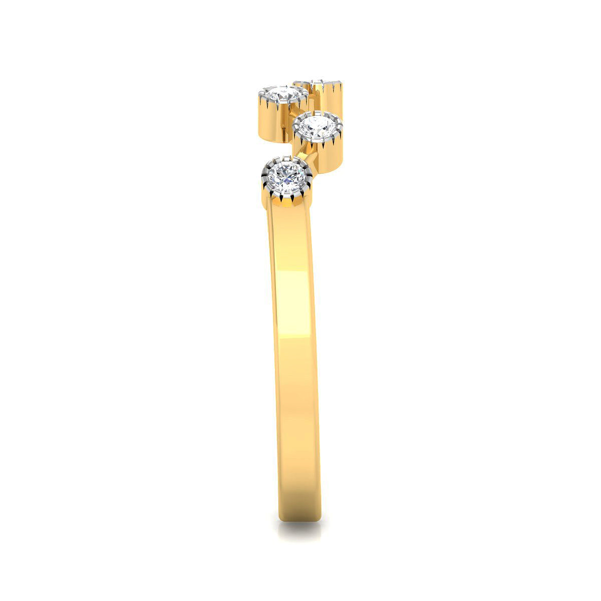 Zig Zag Diamond Stackable Ring