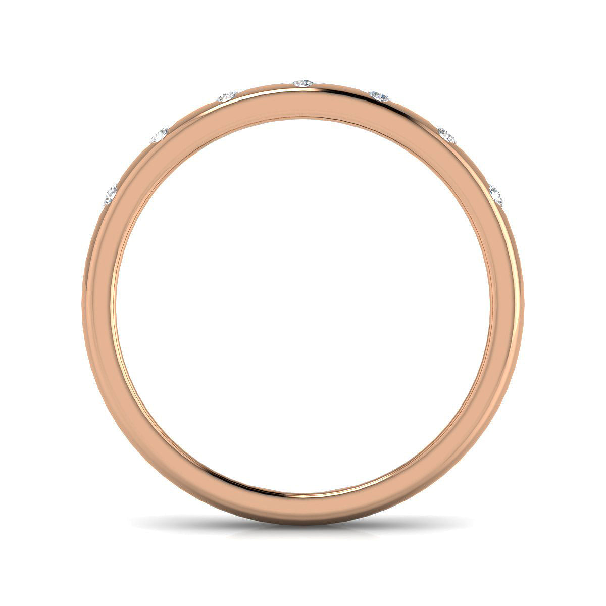 Flush Set Flower Diamond Ring