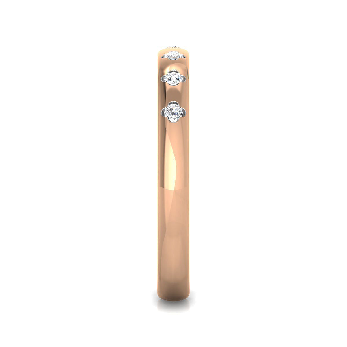 Flush Set Flower Diamond Ring