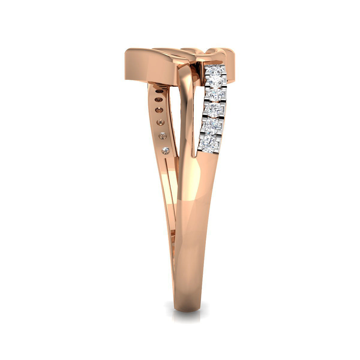 Interlocked Heart Double Band