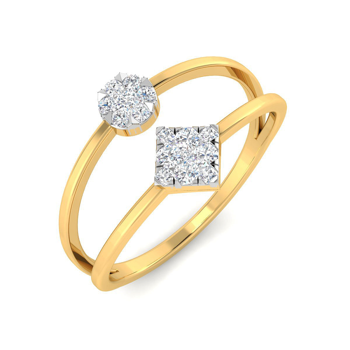 Classic Geometric Diamond Double Band