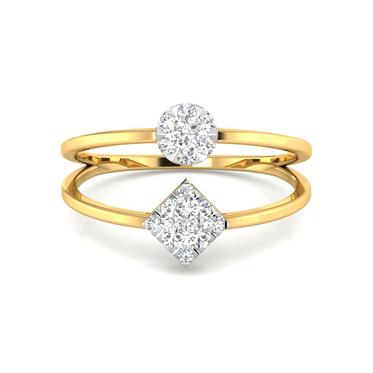 Classic Geometric Diamond Double Band