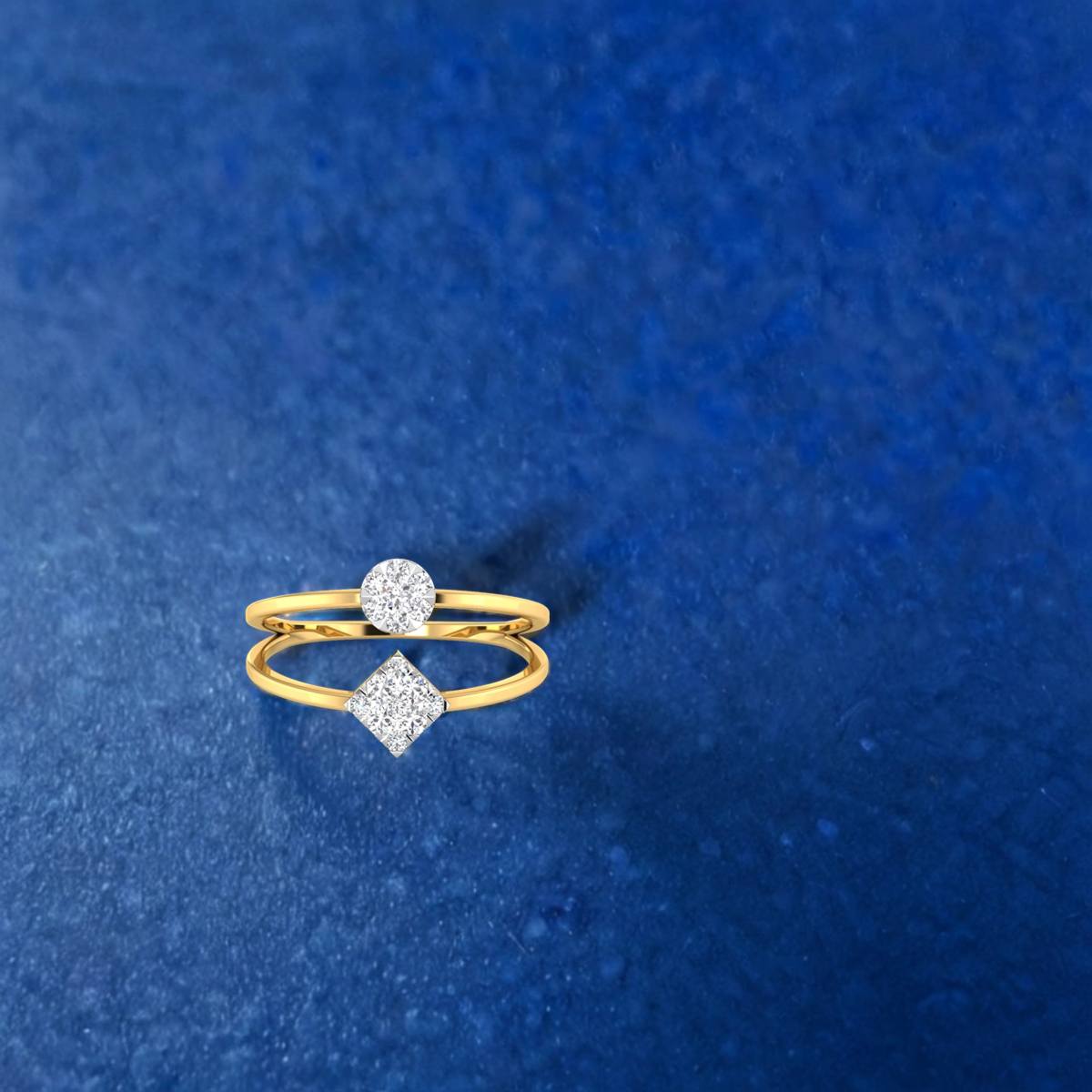 Classic Geometric Diamond Double Band