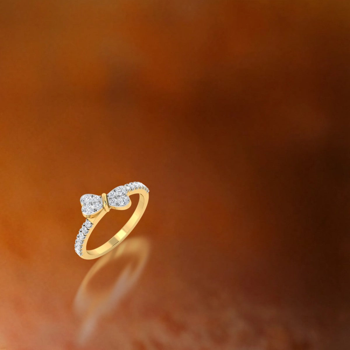 Ribbon Top Diamond Ring